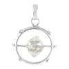 Rörlig Naturlig Herkimer-kristallhänge Obehandlad Sterling Silver [Starborn] / Naturlig, Opolerad, (silver 925)