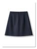 Women's Spring 2025 High-End Black Pleated Irregular Midi Skirt