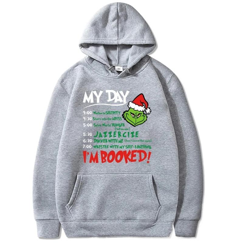 Grünhaarige Monster Druck Weihnachtsgeschenke Hoodie Herren Hoodies Kinder Kapuzenpullover Lässiger Pullover