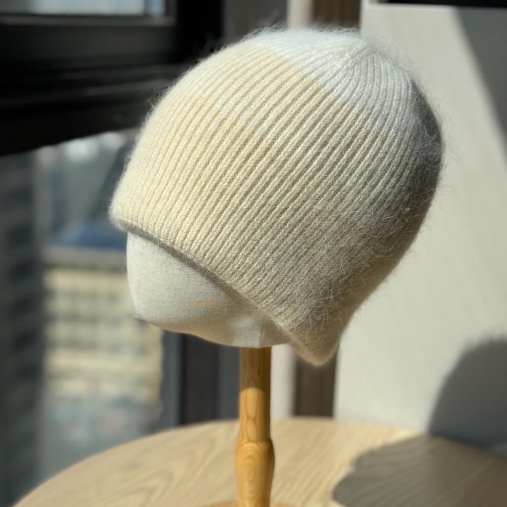 New Knitted Hat with Large Head Circumference Woolen Hat for Women Korean Style Hat Winter Fashion Color Matching Warm Plush Cold Hat