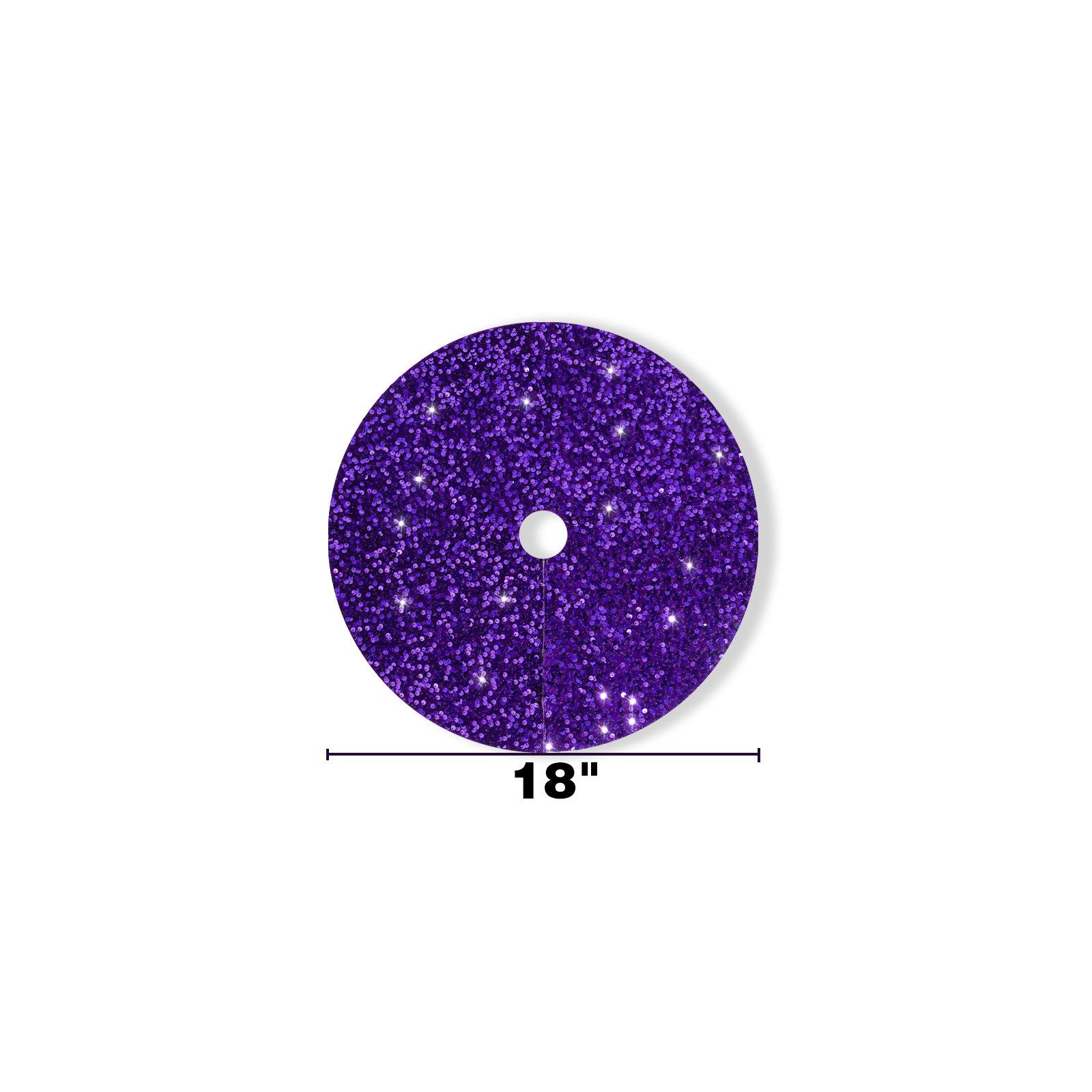 Creative Purple Sequin Christmas Tree Skirt - High-Grade Holiday Decoration