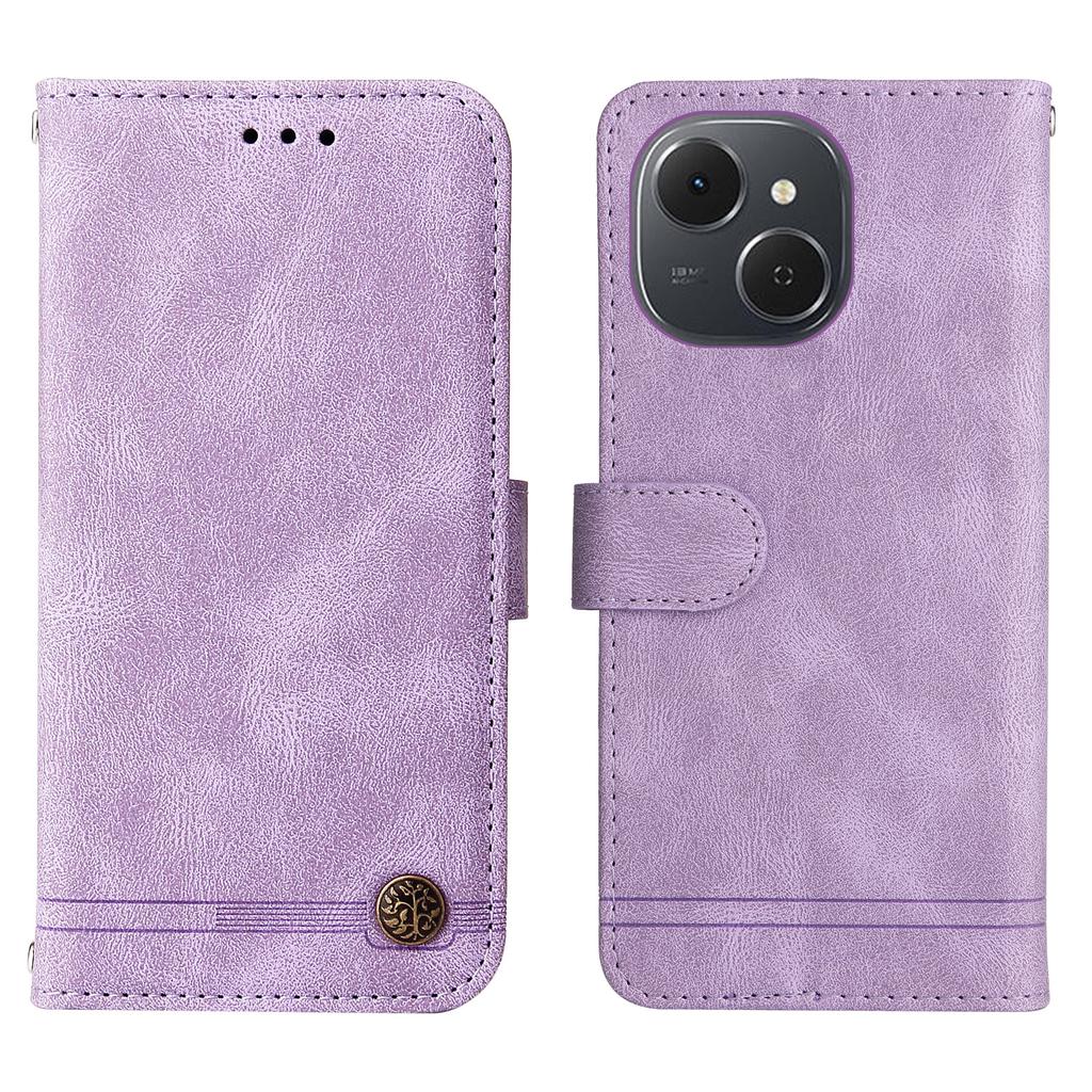 For TECNO Spark 40C Leather Wallet Cases Skin Touch Phone Cover Stand with Strap