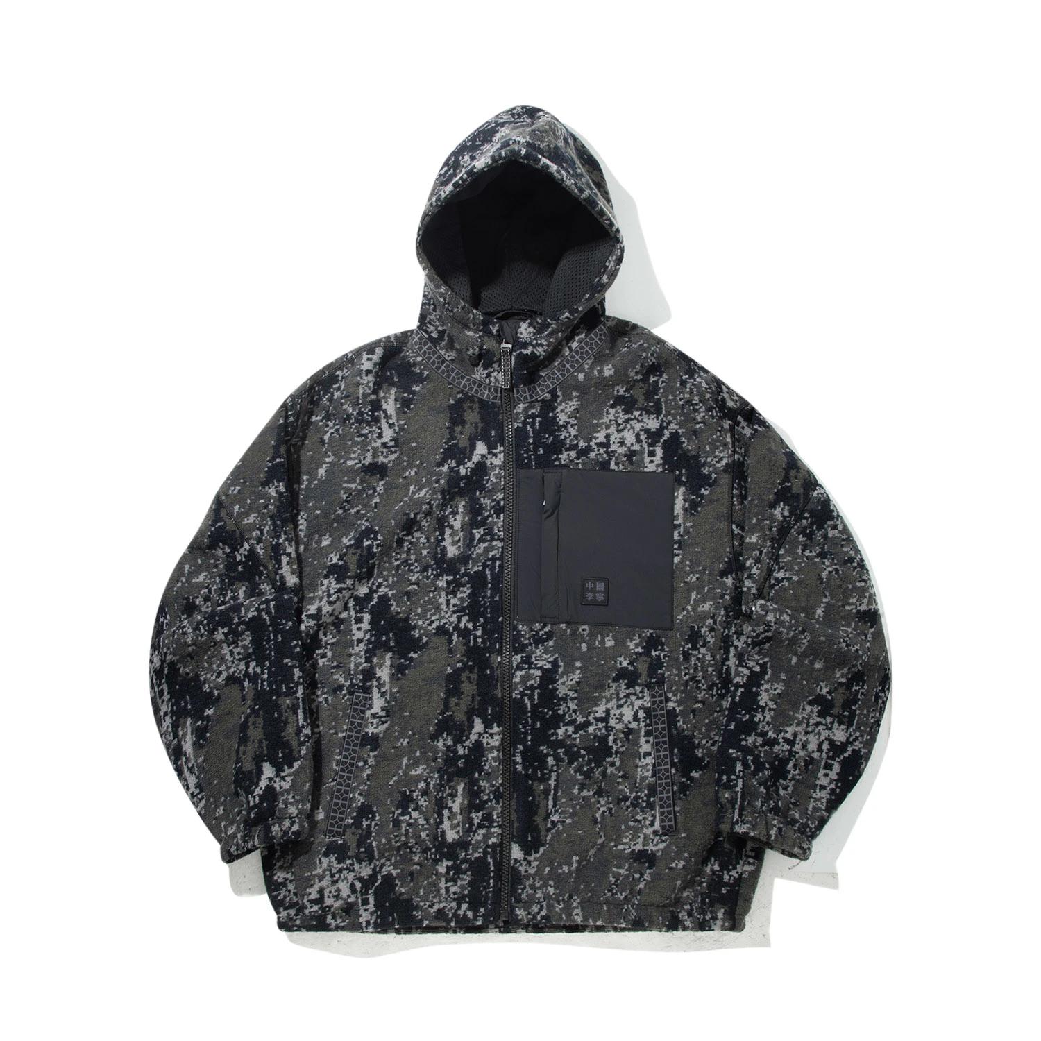 Li Ning Jackets Men s Black Jacquard Hooded Moderate Other AFDVC75-2 L