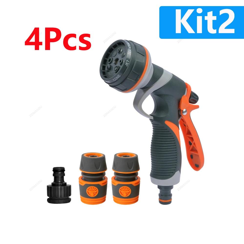 1-5Pc Garden Watering Gun 8 Modes High Pressure Sprayer Adjustable Irrigation Watering Nozzle Plant Lawn Yard Watering Sprinkler