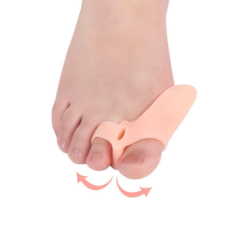 Hallux Valgus Orthosis, Double Ring Daily SEBS Toe Care Protective Foot Cover Foot Refolding Toe Separation Orthosis