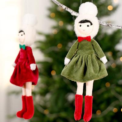 Adorno Colgante de Muñeco de Navidad con Cordón Fácil de Colgar Decoración de Juguete de Felpa Decoración para Fiesta de Vacaciones