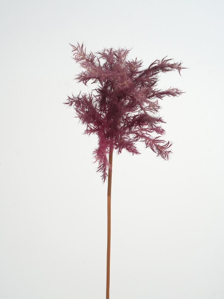 Autumn Red Artificial Cotinus Spray Flocked Artificial Smoke Tree Stem for Rustic Fall Decor Home Wedding Floral Arrangement