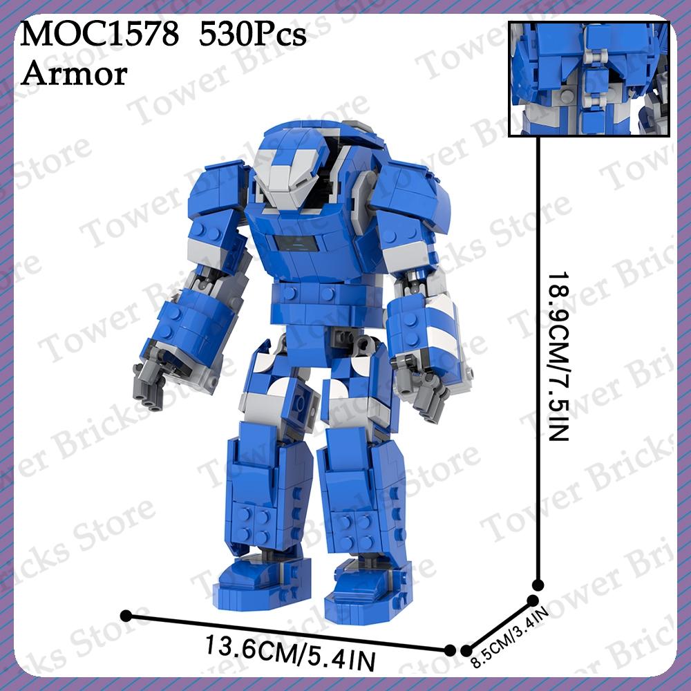 MOOXI Iron Spider Heroes Armor Mech MOC Sci-Fi Movie Figures Building Blocks Toys For Children Adults Gift Compatible Bricks DIY