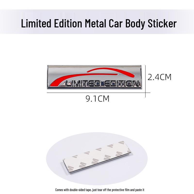 Limited Edition Custom Metal Car Emblem - Rear & Side Body Sticker