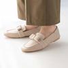 Jellybeans Piping Flat Ribbon Soft Loafers, 23.5 Cm, Ivory, 21051358