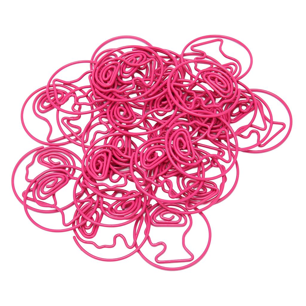 30pcs Paper Clips Human Shape Skid Resistance Multipurpose Small Paperclips for Office School R