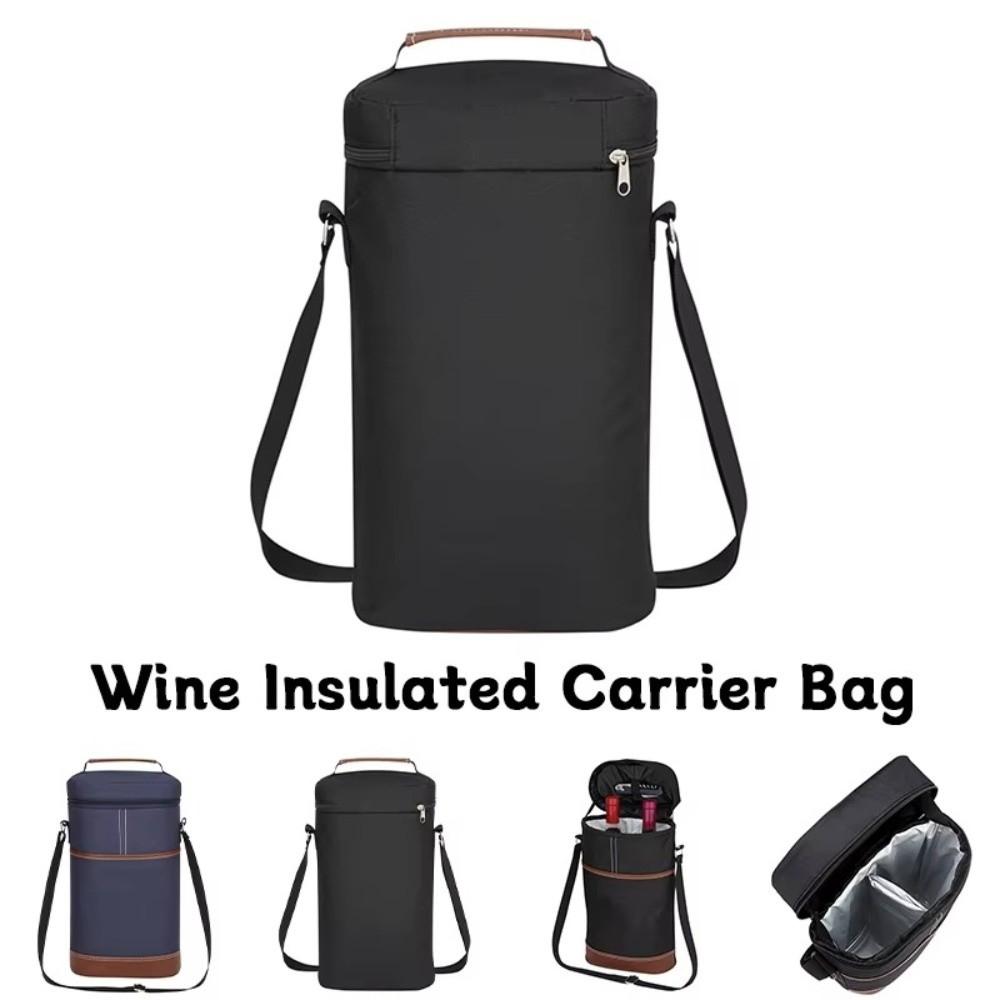 Borsa termica per bottiglie di vino da due bottiglie 7L Borsa portabottiglie di birra Borsa portaoggetti per bottiglie di vino Picnic