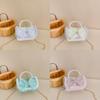 Entzückende Mini-Prinzessin-Tasche mit Schleife für Kinder mit schickem Perlendetail und stilvoller Kette