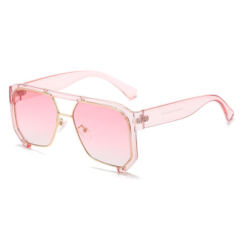 Retro Twinbridge Men'S Square Sunglasses Fashion Clear Ocean Lens Glasses Women'S Trend Sunglasses Uv400