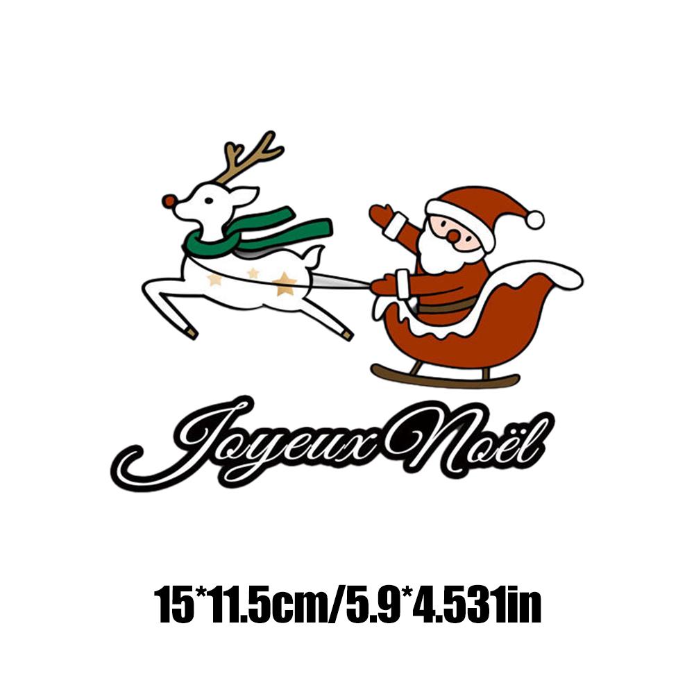 

Рождественские наклейки на автомобиль Санта-Клаус, повозка с оленями, наклейки на автомобиль, наклейки с колокольчиками в виде лося, электрический скутер, граффити, аксессуары для украшения 1pcs
