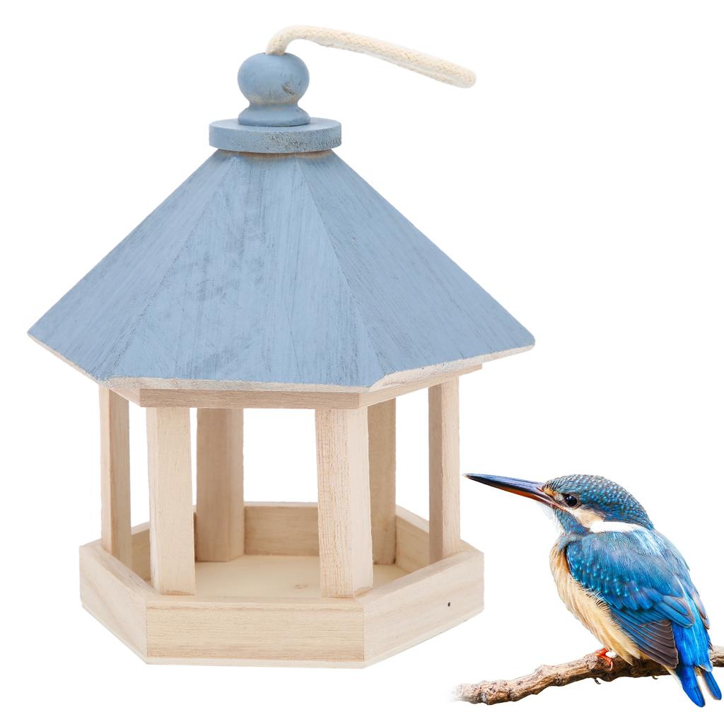 Holz Vogelhaus Handgemacht Outdoor Fütterer für Papageien Vogelhaus Futterspender mit Dach