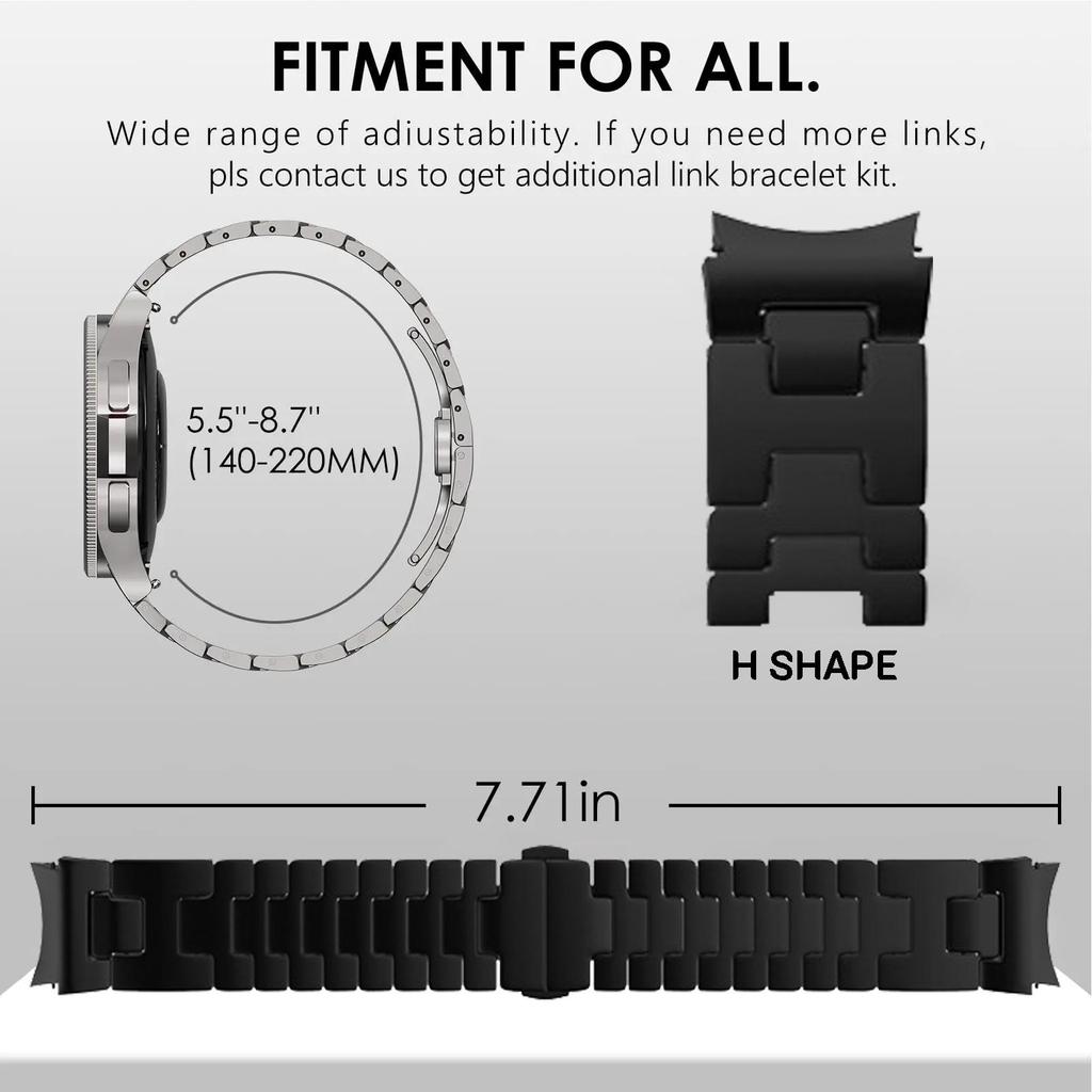 No Gaps Strap For Samsung Galaxy Watch 7 6 5 4 40mm 44mm 6Classic 43/47mm 5Pro 45mm Luxury Stainless Steel Bracelet Band