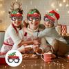 Happy New Year Glasses Frame Photo Props Snowman Xmas Santa Claus Tree Elk Party