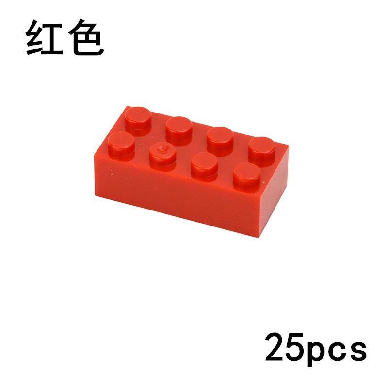 25pcs DIY 2x4 Dots Thick Figures Block Bricks Learning Educational Classic Assemblage Brick Playset Fits For Leduo 3001 Toys Playsetss For Children