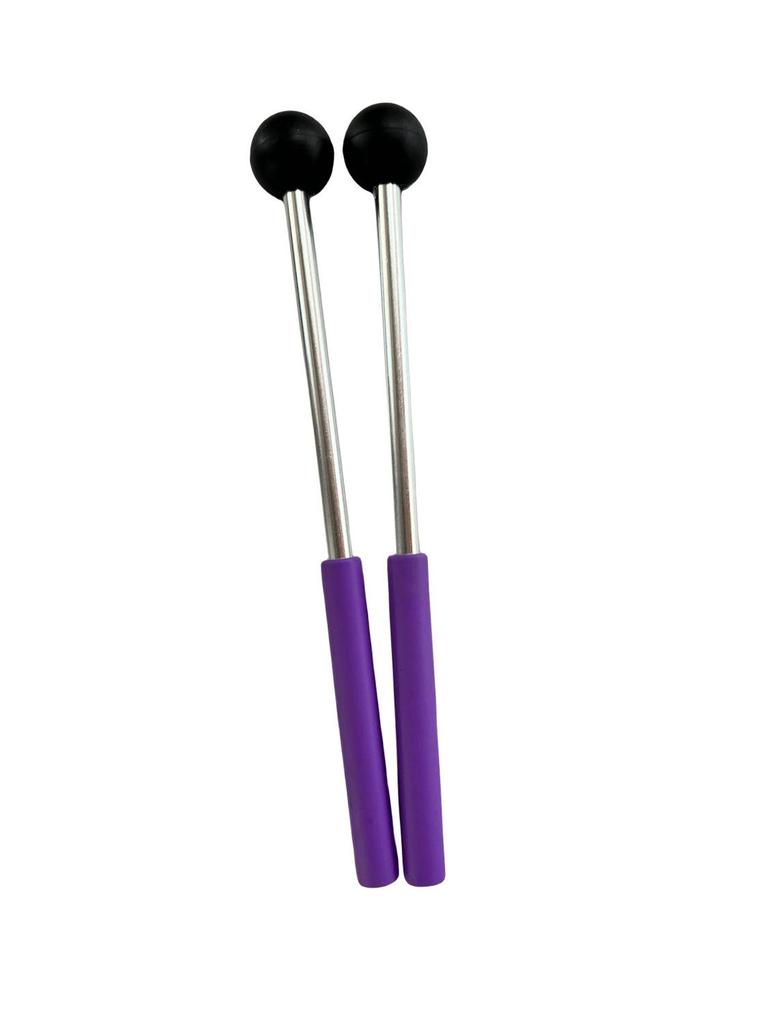 Ethereal Drumsticks: Metal Handle Marimba Mallets - Red Brick Tone for Orff Percussion