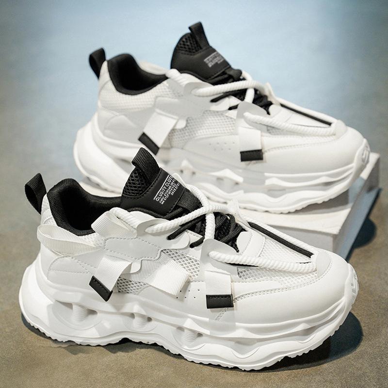 Summer New Men's Thick-soled Heightening Dad Shoes Trendy Student Mesh Casual Sports Shoes Versatile Live Men's Shoes