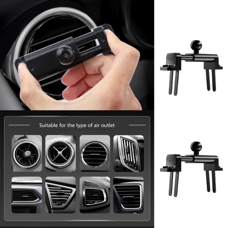 Vent Phone Holder with Antislip Grip 360 Degree Adjustable Rotating Clip Easy Installation for Circular Car Outlets 17MM
