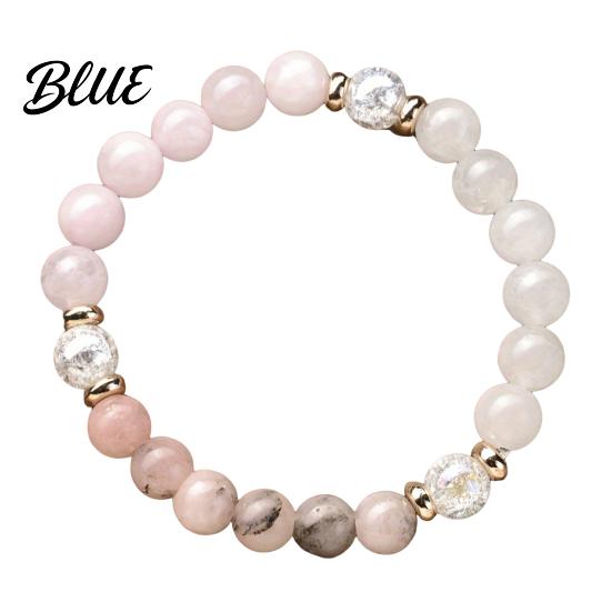 Casual Style Bracelet Artificial Crystal Beaded Good Luck 8mm Stone