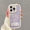 Flower Purple and Blue Butterfly Apple 16Pro Mobile Phone Case Transparent iPhone15Promax Mobile Phone Case All-inclusive New Model
