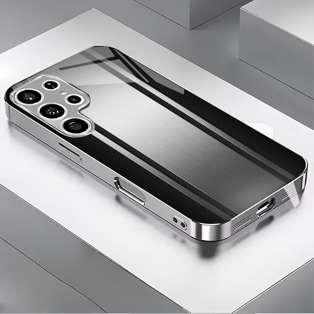 PhoneCase Atmosphere Simplicity High-end Electroplating Glass PhoneCase for Samsung Galaxy S26 S25 S24 S23 S22 S21 FE,Ultra,Plus