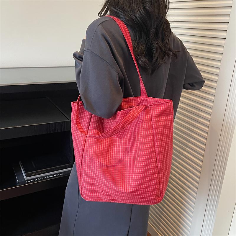 Plaid Shoulder Bag Women's Large Capacity Tote Bag