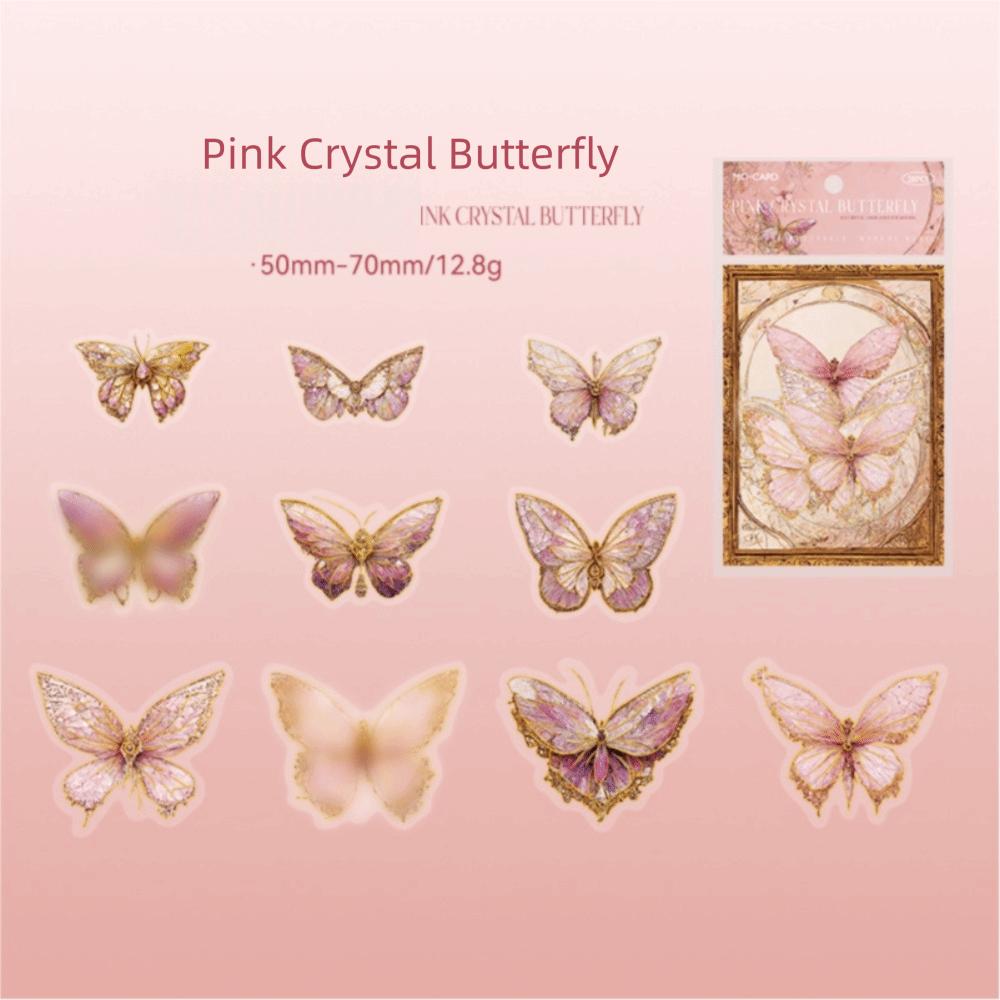 Набор ПЭТ голографических блестящих наклеек-бабочек Голографический дизайн Блестящее покрытие Декали для скрапбукинга бабочки Сияющая поверхность
