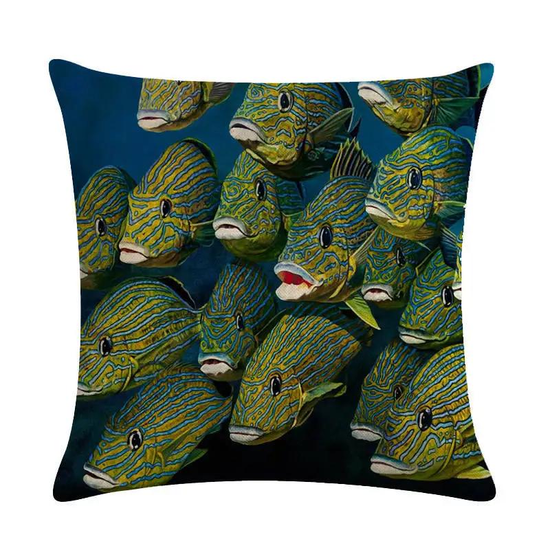 Lovely Animal Oil Painting Pillowcase Flax Cushion Leaning On Household Sofa Adornment Cushion Leaning On Covers