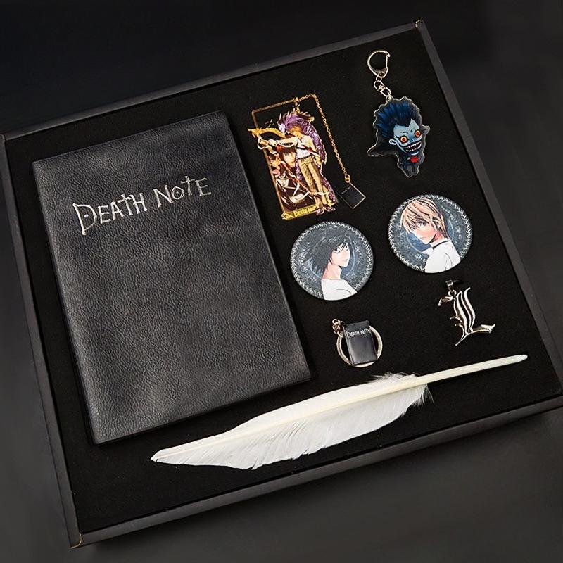Death Note Cadeauset (8 STuks) met Veerpen Verjaardagscadeaus voor Cosplay & Anime Liefhebbers Gebruikt Als Dagboek en Notitieboek