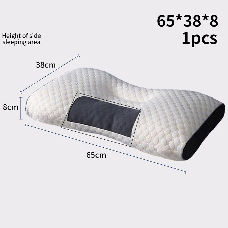

Neck Protection Support Massage Pillow Single Pillow Honeycomb SPA3D Double Knitted Cotton Pillow Core Home Neck Pillow 65x38x8 cm белый