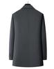 Men's Winter Wool Coat with Scarf Collar - Business Casual, Detachable Double-Sided Design, 90% Goose Down Liner
