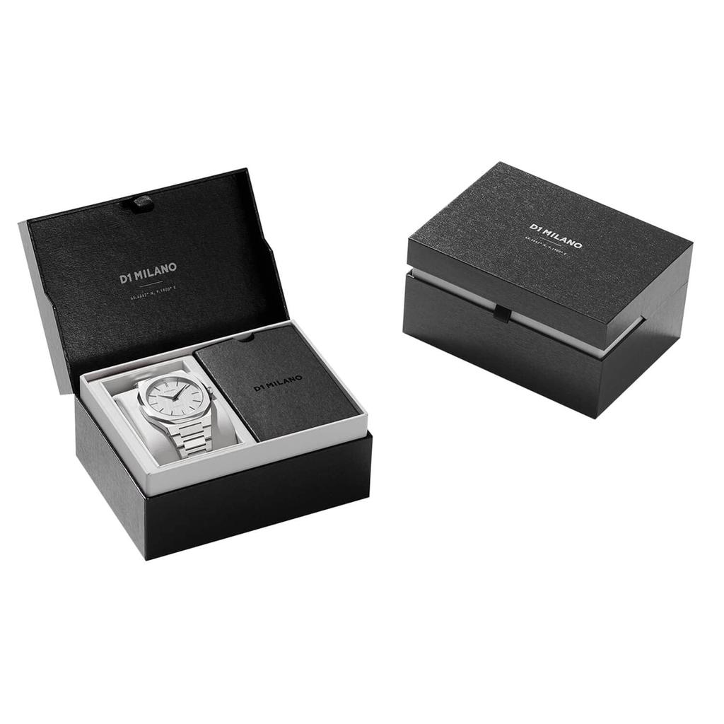 Authorized Distributor D1 Milano Watch UTBJ23 Ultra Thin Linen 40mm Stainless Steel Strap Silver [D1 MILANO] Men's [ULTRA THIN]