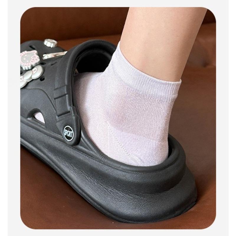 Women's Summer Solid-color Mulberry Silk Socks, Ice Socks, Short Socks, Versatile Postpartum Socks
