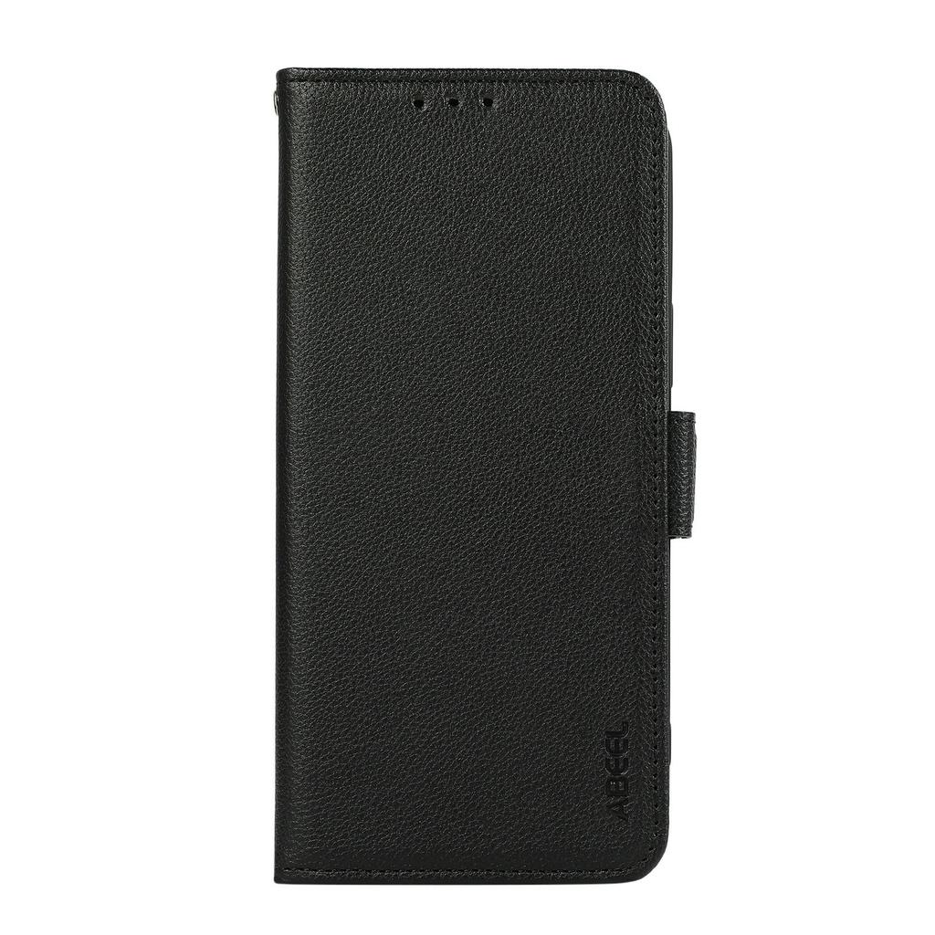 ABEEL For iPhone 17 Pro Case Litchi Texture Leather RFID Blocking Phone Cover