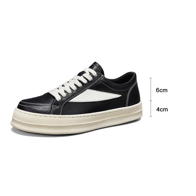 Fashion Men's Low Top Leather Sneakers Outdoor Casual Shoes