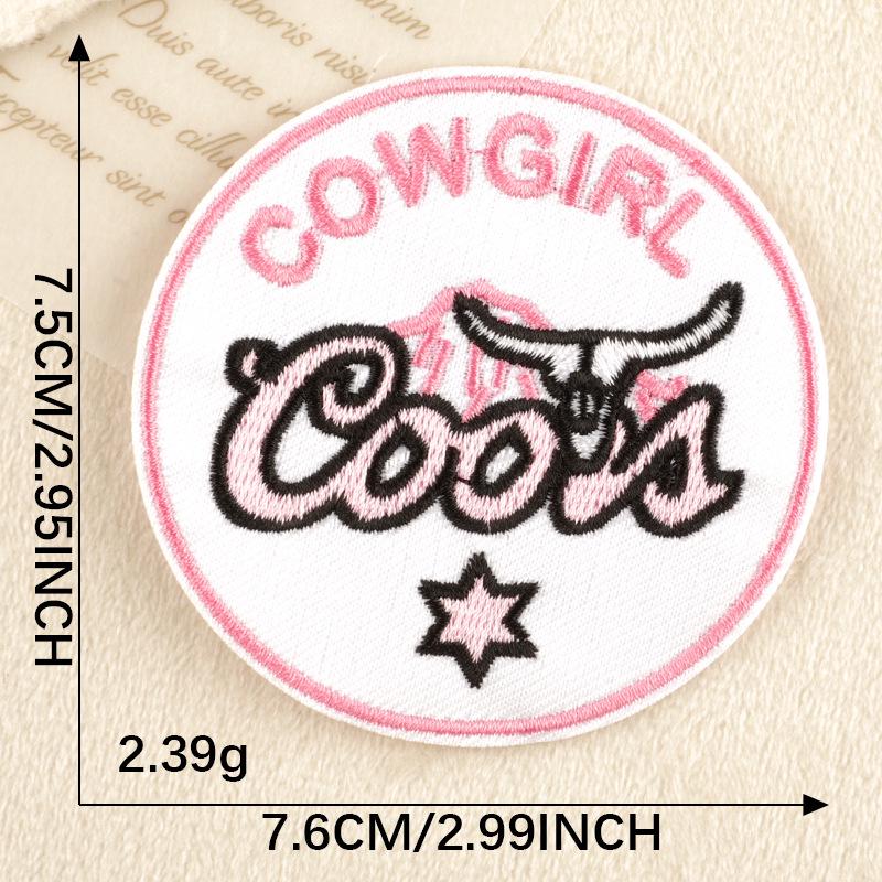 Doku Cartoon English Embroidery Patch Set: Computer Embroidery Labels, Bag Stickers, Clothing Accessories, and Cloth Stickers