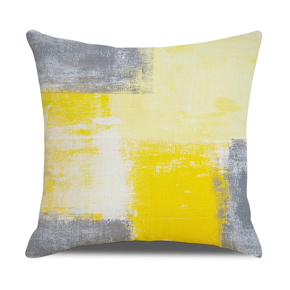 Nordic Linen Cushion Abstract Bedside Backrest Pillow Cover Household Products Cushion Cover Cushion Cover