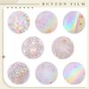 ABBP-200 Pcs Badge Protective Film 44Mm (1.77 In), 8 Styles Of Holographic Glitter, Badge Film For 1.25 Inch 32Mm Button