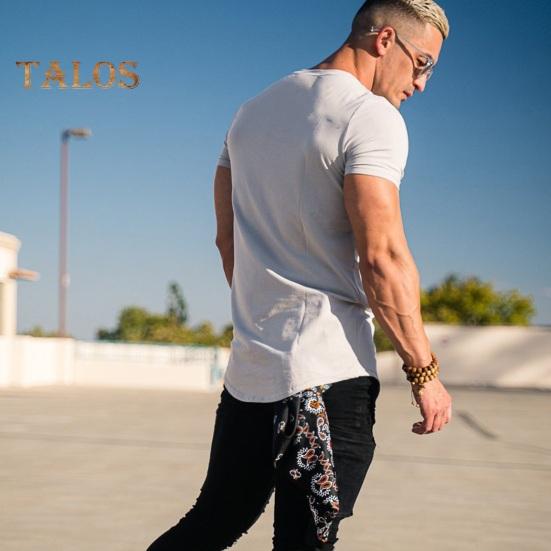 Men Sport Top Round Neck Thin Sweat Absorption Quick-drying Short Sleeve Solid Color Basketball Training Fitness Workout T-shirt