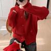 Lazy Wind Sweater Jacket Women's Autumn and Winter Fashion Casual Hooded Top Loose Age-reducing Versatile Knitted Cardigan
