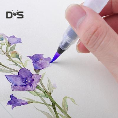 DYS Stationery 1/3Pcs Refillable Watercolor Brushes Drawing Pen Soft Head Art Painting Supplies