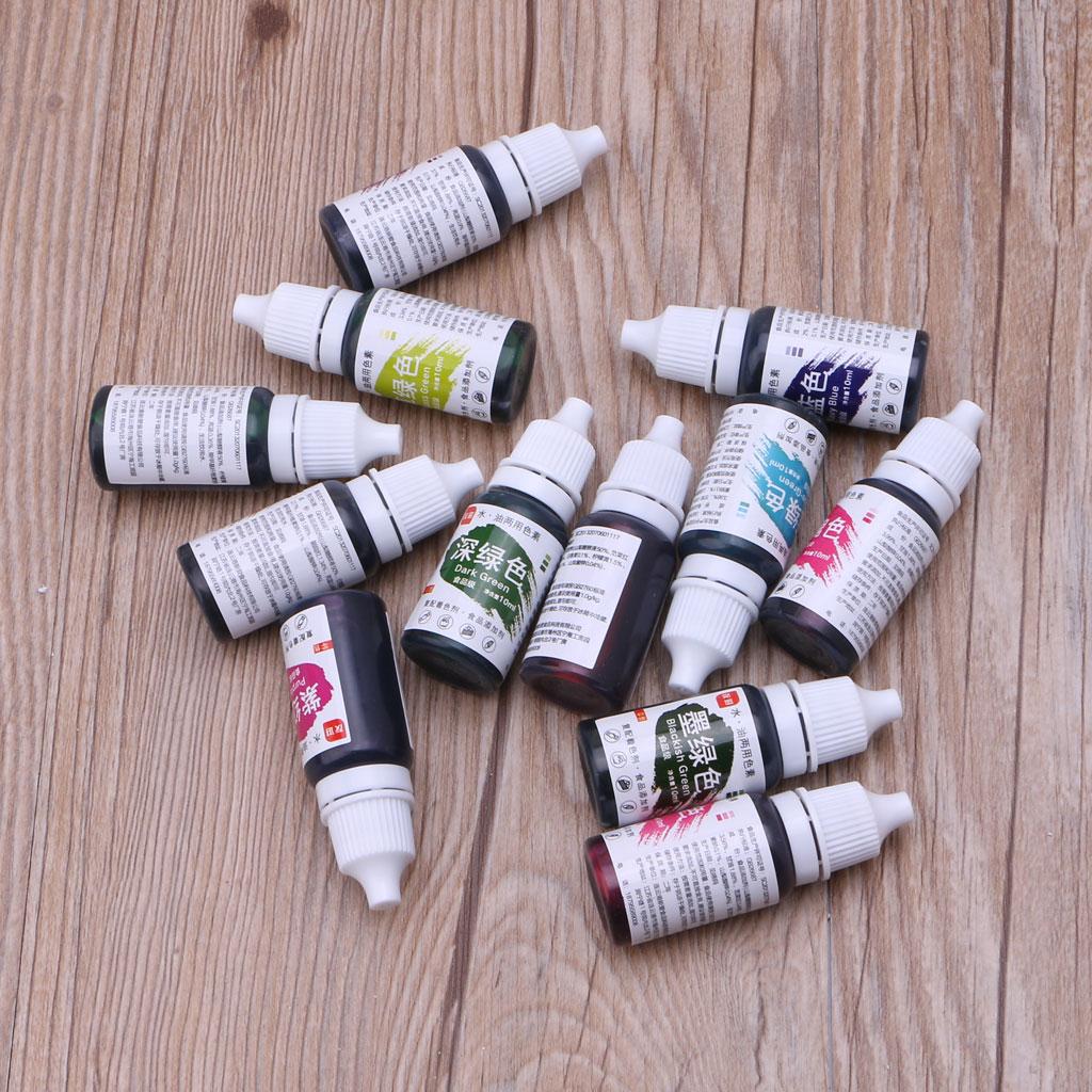 Colorants Alimentaires Décorations de Gâteau 12 Couleurs Vert Herbe Bleu Foncé Rouge Brique Colorant