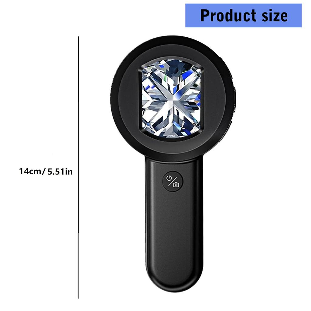 Handheld Digital Microscope With 2Inch LCD Screen Adjustable LED Lights For Coin Inspection Jewelry Analysis