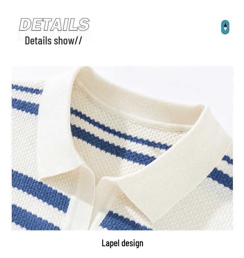 2025 Autumn/Winter Henley Collar Men's Knit Base Layer Sweater