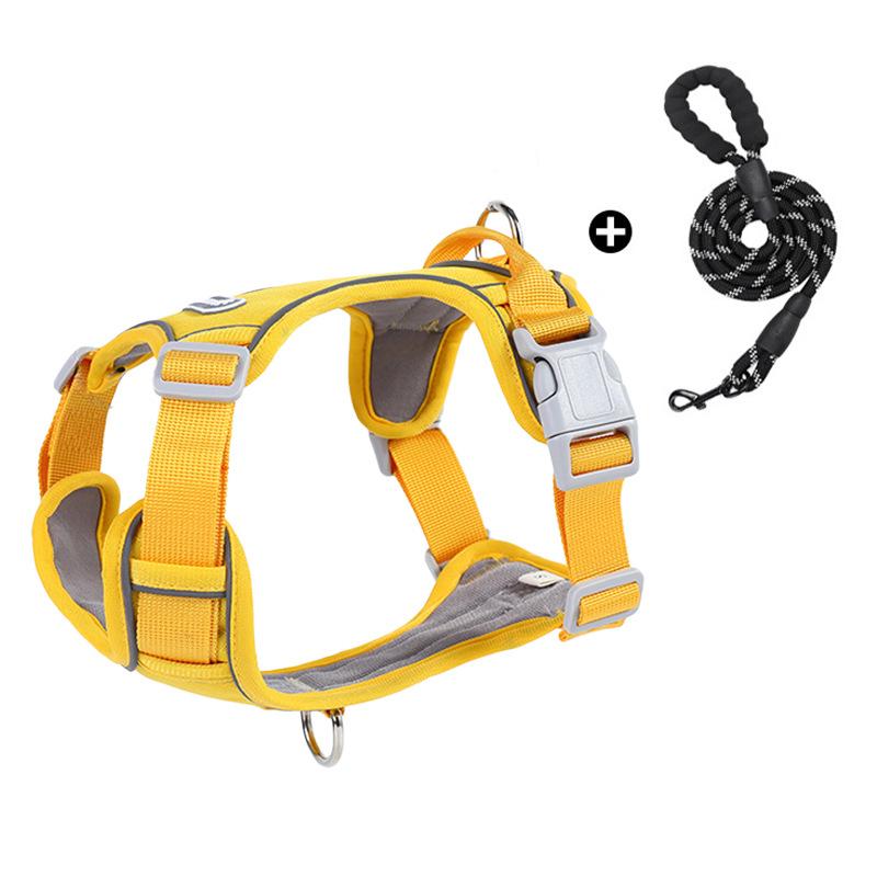 Dog Leash Vest Type Dog Chest and Back Anti-explosion Impact Medium and Large Dog Reflective Chest and Back Strap Anti-escape Dog Leash