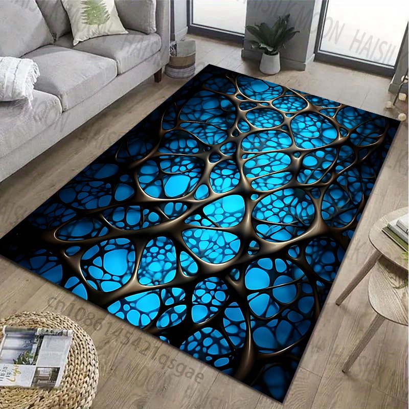 Tappeto Stampato a Griglia 3D per Soggiorno Camera da Letto Comodino Bagno Tappetino per Pavimento Tappeto da Area Robusto Tappetino per Divano Decorazione per la Casa Dimensioni Grandi